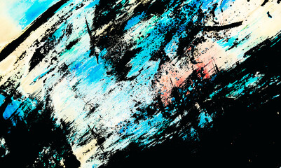 Illustration with dark and colorful abstract background.