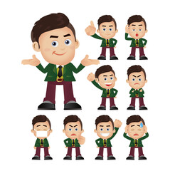 Business people expressions with different faces