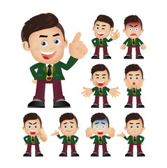 Business people expressions with different faces