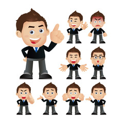 Business people expressions with different faces