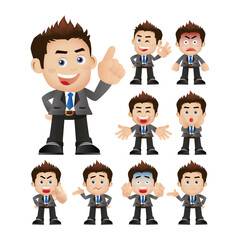 Business people expressions with different faces