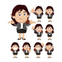 Business people expressions with different faces