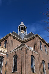 Oosterkerk (Eastern church) - 17th-Century Dutch Reformed church on Wittenburgergracht (Wittenburger) canal on Wittenburg in Amsterdam, The Netherlands.