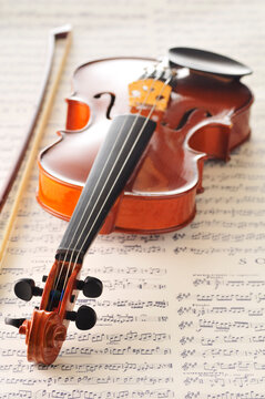 Violin on Sheet Music