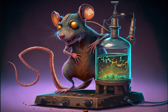 A crazy mad rat scientist and his insane experiments!