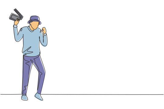 blue outfit man holding film clapper clip art preview