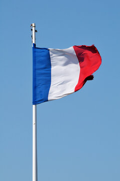 French Flag, Montpellier, Herault, Languedoc-Roussillon, France