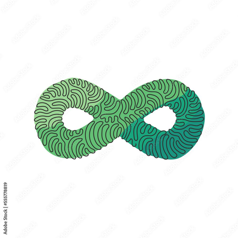 Aufkleber single continuous line drawing infinity logo creative concept. style infinity sign and lettering. el