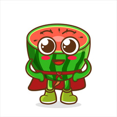 watermelon heroes vector. cartoon character