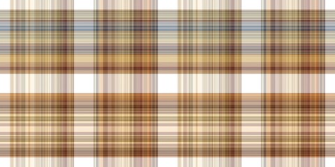 Woodland white tartan seamless border textile. Tonal autumnal forest plaid with organic texture. banner of orange stripe for rough washi tape.