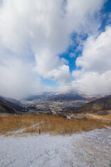 大分県由布市湯布院の雪景色
