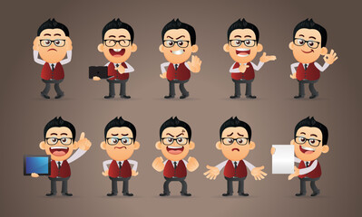 People with different poses. vector