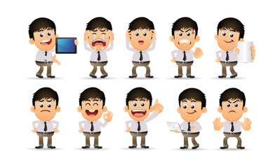 People with different poses. vector