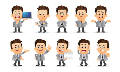 Fototapeta premium People with different poses. vector