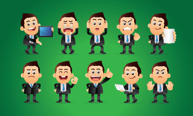 People with different poses. vector