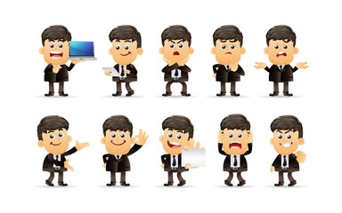 People with different poses. vector