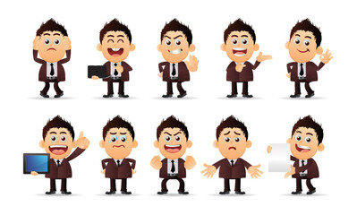 People with different poses. vector