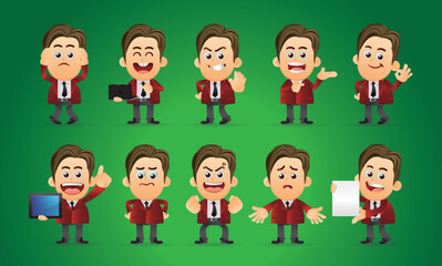 People with different poses. vector