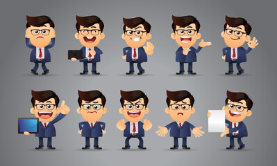 People with different poses. vector