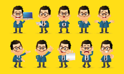 People with different poses. vector