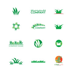 Set of Lawn Care Icon Vector Logo Template Illustration Design