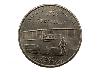 North Carolina State Quarter, 50 state quarters, quarter dollar, 1789 - 2001