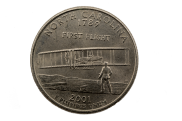 North Carolina State Quarter, 50 state quarters, quarter dollar, 1789 - 2001