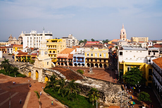 Plaza de los Coches and Puerta del Reloj, Cartagena, Colombia