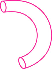 Macaroni shape illustration