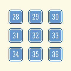 Numeric icon vector design templates