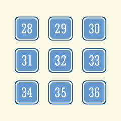 Numeric icon vector design templates