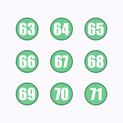 Numeric icon vector design templates