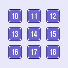 Numeric icon vector design templates