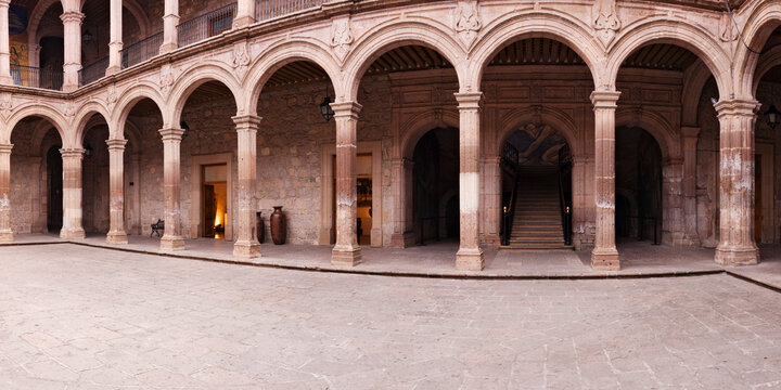 Courtyard and Cloister, Palacio de Gobierno, Morelia, Michoacan, Mexico
