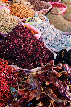 Baskets of Spices at Market, Ocotlan de Morelos, Mexico