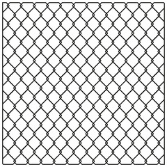 Pattern with black mesh fence. Vector illustration. Stock image.