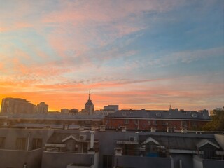 Naklejka premium sunrise in Town