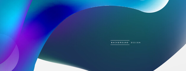 Fluid abstract background, round shapes and circle flowing design for wallpaper, banner, background or landing