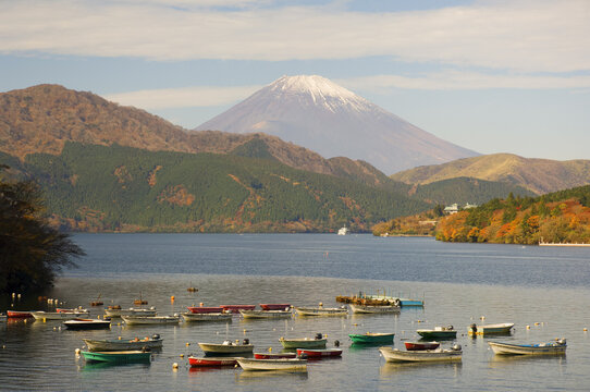Lake Ashi and Mount Fuji, Honshu, Japan