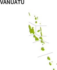 バヌアツ/VANUATUの地域区分イラスト