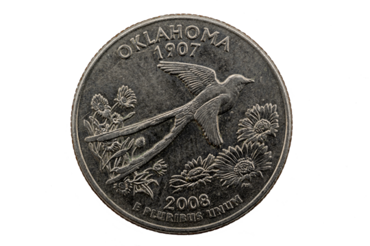 Oklahoma State Quarter, 50 state Quarters 1907 - 2008 quarter dollar