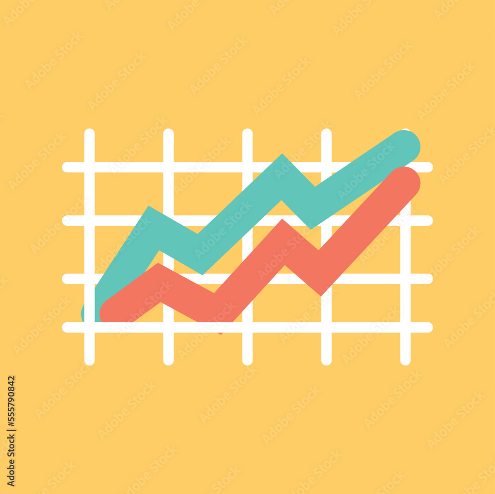 Poster graphs and charts icon. infographics and work with statistics, uptrends and company development. goa