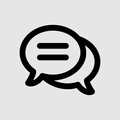Chat icon in line style, use for website mobile app presentation