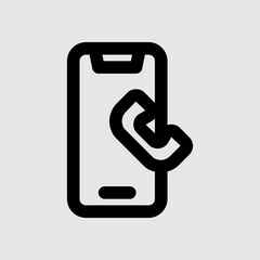 Phone call icon in line style, use for website mobile app presentation