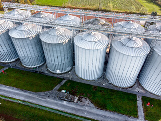 Grain storage silos aerial photo © MVProductions