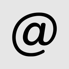 At sign icon in line style, use for website mobile app presentation