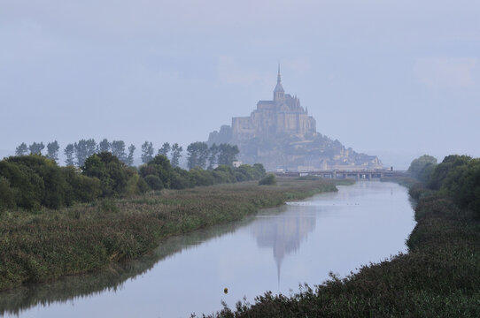 River Couesnon and Mont Saint-Michel, Normandy, France