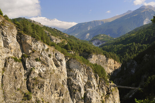 Overview of Gorge, Rhone-Alpes, France
