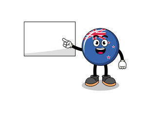 new zealand flag illustration doing a presentation