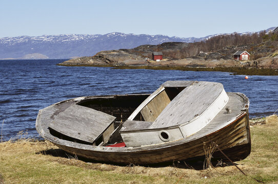 Run Down Boat on the Shore, Altafjorden, Alta, Norway